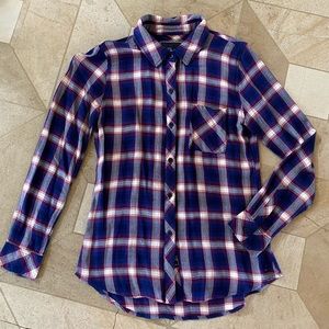 Rails Red, White, and Blue Flannel